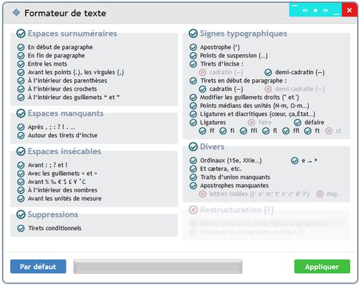 Formateur de texte