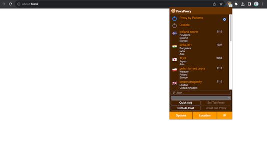Toolbar popup. Dark theme. Version 8.1